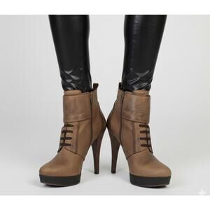 Miss Sixty Italy Women Ankle Boots Platform Leather US 10